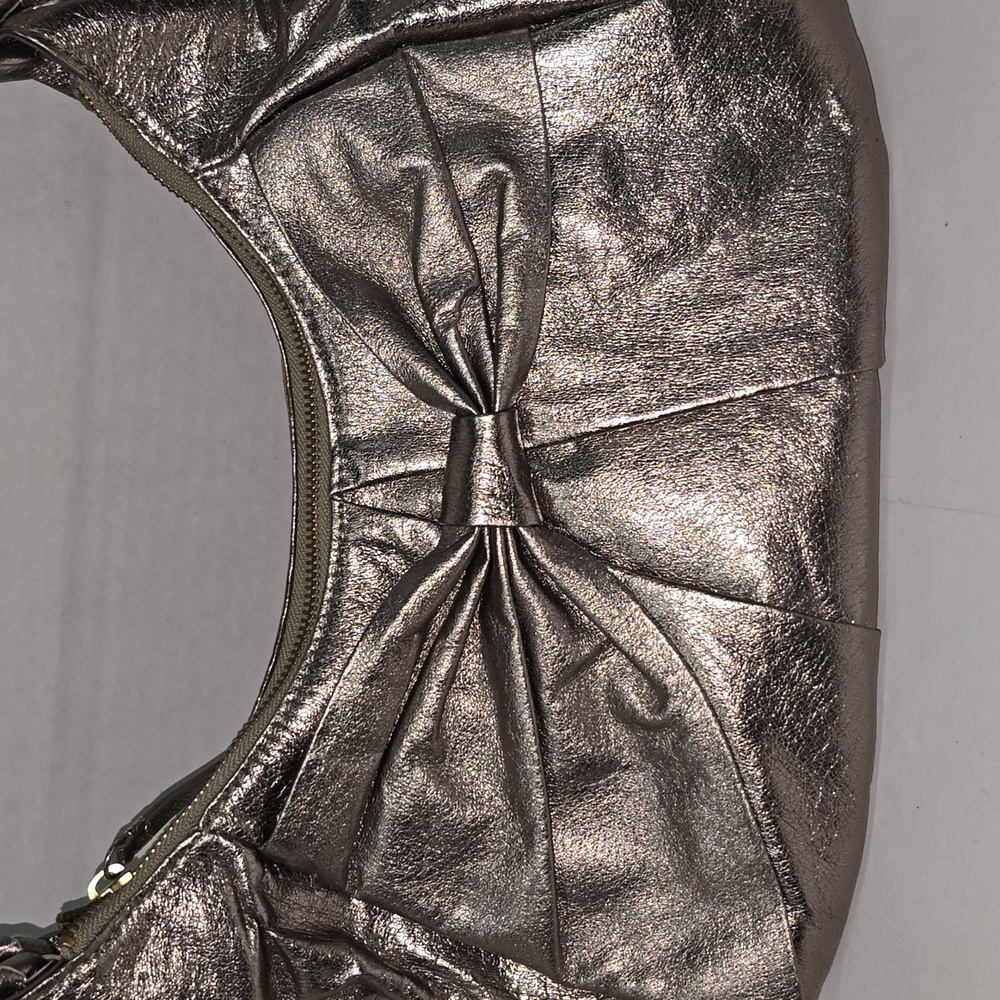 Elliot Lucca Metallic Leather Hobo Shoulder Purse - Picture 3 of 16